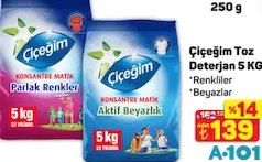 ÇİÇEĞİM TOZ DETERJAN 5 KG ÇİÇEĞİM TOZ DETERJAN 5 KG